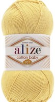 Пряжа Alize Cotton Baby Soft 50% хлопок/50% акрил, 100г №250 Желтый