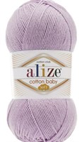 Пряжа Alize Cotton Baby Soft 50% хлопок/50% акрил, 100г №27 Лиловый