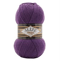 Пряжа Alize Superlana Klasik 25% шерсть/75% акрил, 100г №44 Тёмно-фиолетовый 115731