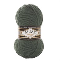 Пряжа Alize Superlana Klasik 25% шерсть/75% акрил, 100г №469 Дым сосны 115736