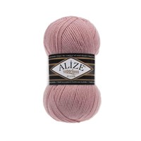 Пряжа Alize Superlana Klasik 25% шерсть/75% акрил, 100г №161 Пудра 115739