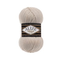 Пряжа Alize Superlana Klasik 25% шерсть/75% акрил, 100г №599 Слоновая кость 115772