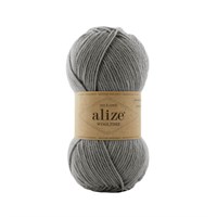 Пряжа Alize Wooltime 75% шерсть/25% полиамид, 100г №21 Серый 115786