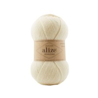 Пряжа Alize Wooltime 75% шерсть/25% полиамид, 100г №01 Кремовый 115806