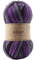 Пряжа Alize Wooltime 75% шерсть/25% полиамид, 100г №11013 Сирен.Фиолет.Серый 116282