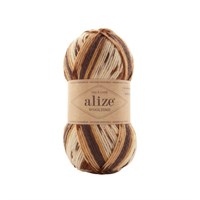 Пряжа Alize Wooltime 75% шерсть/25% полиамид, 100г №11023 Корич.Оранж.Беж 116290