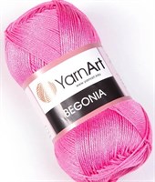 Пряжа YarnArt Begonia 100% мерсеризованный хлопок 169м/50гр №5001 Яр. розовый