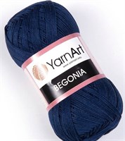 Пряжа YarnArt Begonia 100% мерсеризованный хлопок 169м/50гр №66 Темно-синий