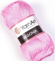 Пряжа YarnArt Begonia 100% мерсеризованный хлопок 169м/50гр №319 Розовый