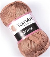Пряжа YarnArt Begonia 100% мерсеризованный хлопок 169м/50гр №15 Какао