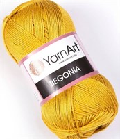 Пряжа YarnArt Begonia 100% мерсеризованный хлопок 169м/50гр №4940 Св.горчица
