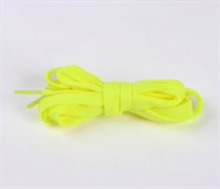 Шнурки плоские желтые неон 9мм 120см 1 пара
