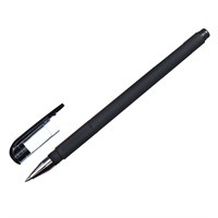 Ручка гелевая 0,5мм Berlingo Velvet, чёрная, прорезиненный корпус