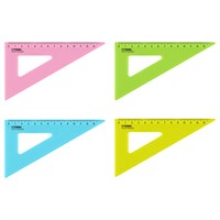 Треугольник 30°, 13см СТАММ, пластик, прозрачный, неон цвета, ассорти