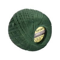 Пряжа YarnArt "Iris" 100% мерсеризованный хлопок 20г/138м №928 Т. зеленый