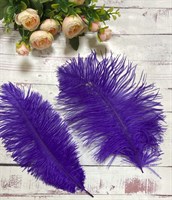 перо марабу 1шт цв,фиолетовый 35см