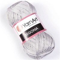 Пряжа YarnArt Begonia 100% мерсеризованный хлопок 169м/50гр №4920 Серебро