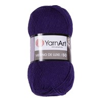 Пряжа YarnArt Merino De Luxe/50 50% шерсть/50% акрил, 100гр №556 Фиолетовый