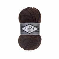 Пряжа Alize Superlana Maxi 25% шерсть/75% акрил 100г №26 Т. коричневый 118975