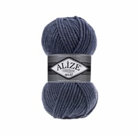 Пряжа Alize Superlana Maxi 25% шерсть/75% акрил 100г №203 Джинс 118982