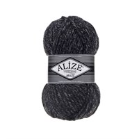 Пряжа Alize Superlana Maxi 25% шерсть/75% акрил 100г №800 Меланжевый антрацит 119000