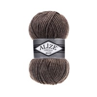 Пряжа Alize Superlana Maxi 25% шерсть/75% акрил 100г №240 Кофейный меланж 119005