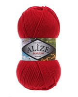 Пряжа Alize Burcum klasik 100% акрил, 100г №106 Красный 119017