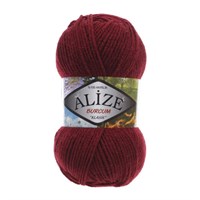 Пряжа Alize Burcum klasik 100% акрил, 100г №57 Бордовый 119021