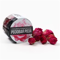 Цветы сухие «Розовая роза», 5г, д/капкейков, тортов, напитков