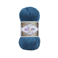 Пряжа Alize Diva 100% микрофибра цв.646 Т. бирюза 119767