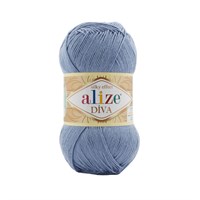 Пряжа Alize Diva 100% микрофибра цв.303 Св. джинс 119771