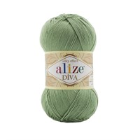 Пряжа Alize Diva 100% микрофибра цв.852 Св. зеленый 119779