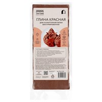 Глина для лепки ТРИ СОВЫ, красная, 1кг, вакуумный пакет 120796