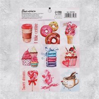 Наклейки детские бумажные «Сладости» , 11*15.5см 122872