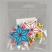 Н-р наклеек из EVA «Звёздочки», 6шт, цв МИКС 123135
