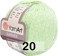 Пряжа YarnArt Summer 70%хлопок/30%вискоза, 350м/100 гр №20 123636