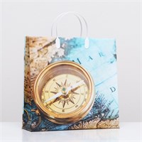 Пакет "Компас надежды", мягкий пластик, 30*30см, 120мкм 124132