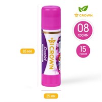 Клeй-карандаш Magic 8гр, Crown с цветным индикатором 32854