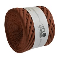 Пряжа трикотажная Saltera ЦВЕТ: КОРИЦА (59) 100% хлопок 100м/ширина нити 7-9мм  102541