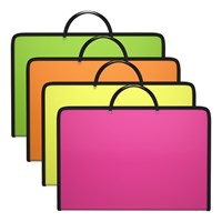 Папка д/тетрадей на молнии А4, ErichKrause Matt Neon, с ручками, до 250л, микс 105816