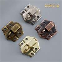 Замок металл д/шкатулок 2,9*2,7мм + 4 винта, цвет серебро 125407