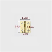 Петли для шкатулок цв золото 1,5*1,8см 2шт + 8 винтов 125413