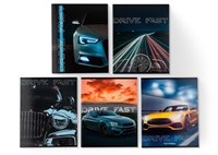 Тетрадь в клетку, 48л, А5, на скрепке, «Машины» МИКС 1шт 125546