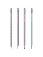 Карандаш чернографитный Berlingo Haze HB, заточенный, трехгранный, с ластиком, МИКС 1шт 125583