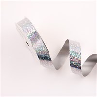 Лента голографическая д/декора и подарков, серебро, 2см*50м 125606