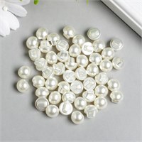 Пуговицы пластик на ножке «Жемчужный шарик» 1*1см 1шт 125630