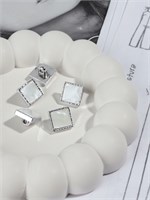 Пуговица на ножке, пластиковая, 13*13мм, 1шт, цв серебряный 125661