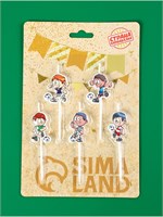 Свечи в торт «Футболисты», 5шт, 5см, на шпажке 125698