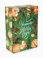 Коробка складная «Новый год: Сочные мандарины», 16*23*7.5см 125725