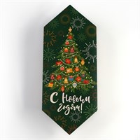 Подарочная коробка-конфета новогодняя складная «Новогодняя ёлка», 18*28*10см 125740